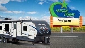 The Puma 32RKTS Travel Trailer: Huge bedroom AND washer/dryer prep