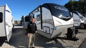 An all new Floorplan – The Cougar 31MBS Travel Trailer