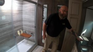 The Paradigm 370FB Fifth Wheel with an amazing bathroom and walk-in closet!