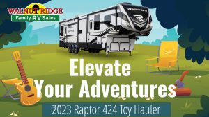 Elevate Your Adventures with the 2023 Raptor 424 Toy Hauler!